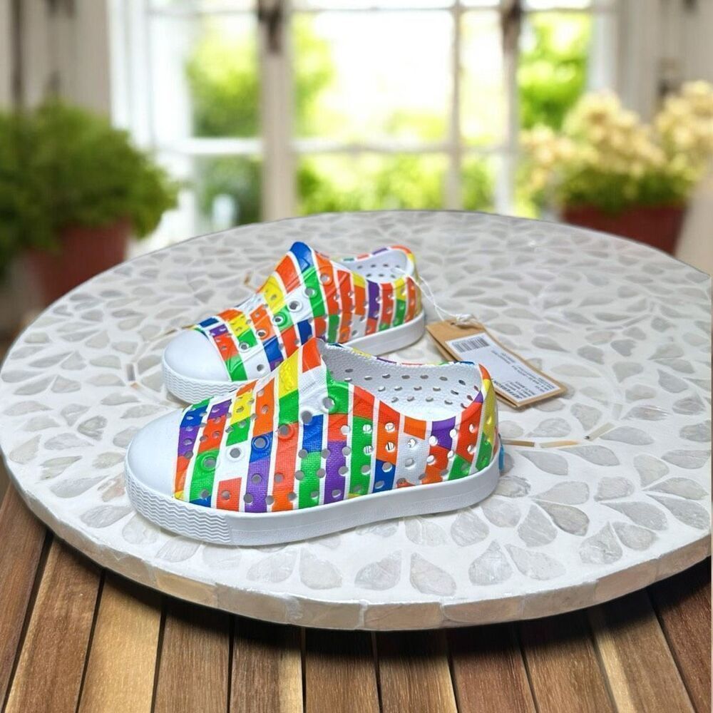 Native Jefferson Kids Slip On Water Shoes Sneakers Multi Color Brick Unisex Size - Picture 5 of 11